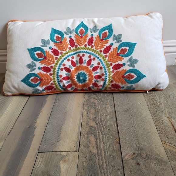 Other - Embroidered Accent Throw Pillow